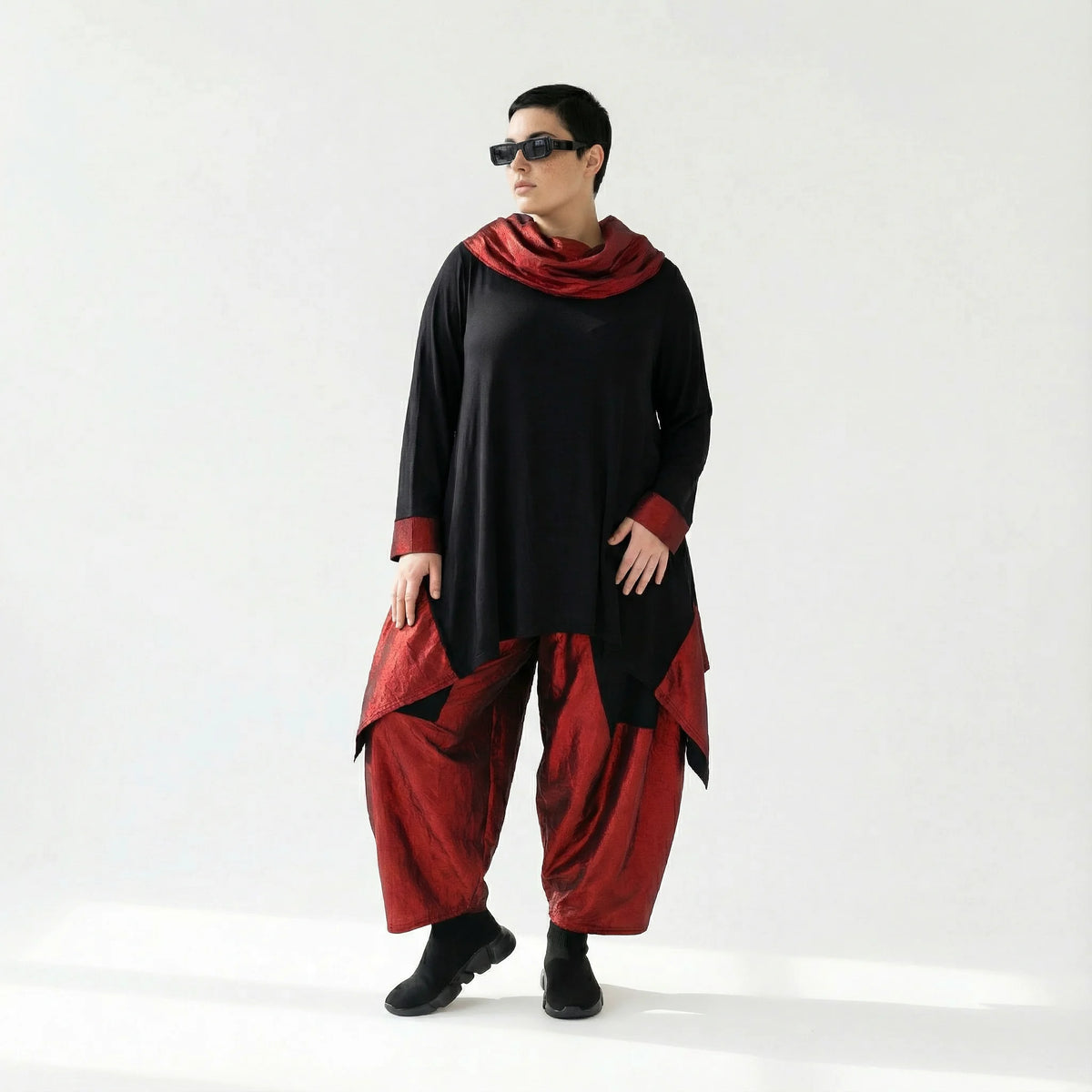 Ballonhose im Baggy-Lagenlook mit Taft-Design – AKH Premium Hose exklusiv bei Modeare online kaufen