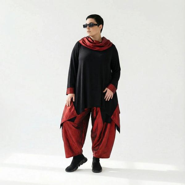 Ballonhose im Baggy-Lagenlook mit Taft-Design – AKH Premium Hose exklusiv bei Modeare online kaufen