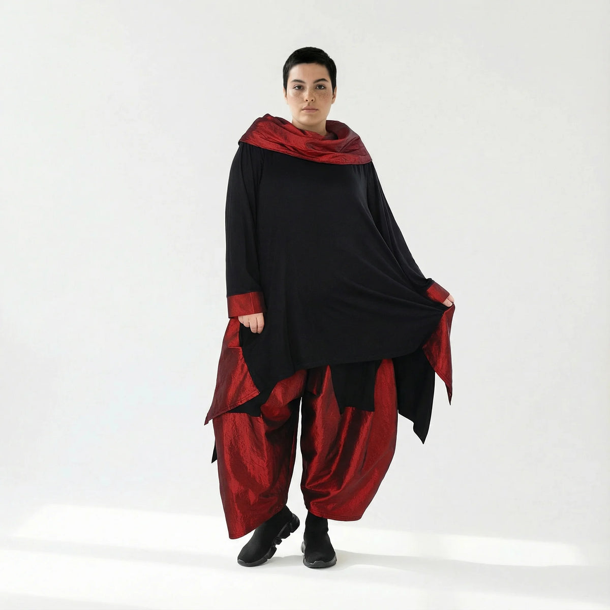 Ballonhose im Baggy-Lagenlook mit Taft-Design – AKH Premium Hose exklusiv bei Modeare online kaufen