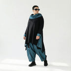 Ballonhose aus Memorytaft in Petrol – elastischer Komfort im Baggy-Look von AKH Premium bei Modeare entdecken
