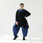 Taft-Ballonhose mit tiefem Schritt im Oversize-Baggy-Stil – AKH Premium Winterlook bei Modeare entdecken
