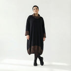 AKH Premium Oversize-Kleid mit Memorytaft und Raffung – Wintermode aus Frankreich | Modeare