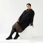 AKH Premium Oversize-Kleid mit Memorytaft und Raffung – Wintermode aus Frankreich | Modeare