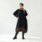 AKH Premium Oversize-Kleid mit Memorytaft und Raffung – Wintermode aus Frankreich | Modeare