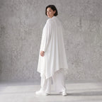 Leichter Weiß Cardigan im Lagenlook mit Leinengefühl Oversize bequem zeitlos modern soft