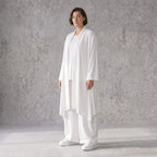 Leichter Weiß Cardigan im Lagenlook mit Leinengefühl Oversize bequem zeitlos modern soft