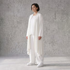 Leichter Cardigan in Leinenoptik Oversize Lagenlook zeitlos elegant Creme fliessend neu