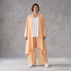 Fliessender Mauve Leinenlook Cardigan Oversize Lagenlook leger zeitlos elegant sommerlich