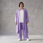 Fliessender Flieder Cardigan im Lagenlook Oversize leicht und zeitlos elegant weich zart