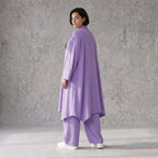 Fliessender Flieder Cardigan im Lagenlook Oversize leicht und zeitlos elegant weich zart