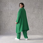 Smaragdgrün fliessend weicher Oversize Cardigan im Lagenlook locker leger zeitlos modern