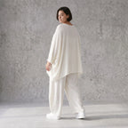 Leichtes Oversize Leinen Shirt im Lagenlook leger modern zeitlos Creme fliessend Komfort