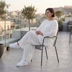 Leichtes Oversize Leinen Shirt im Lagenlook leger modern zeitlos Creme fliessend Komfort