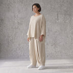Zeitloses Beige Oversize Shirt im Lagenlook leger ausgefallen luftig mit Leinenoptik cool
