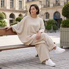 Zeitloses Beige Oversize Shirt im Lagenlook leger ausgefallen luftig mit Leinenoptik cool