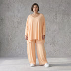 Locker fallendes Mauve Oversize Shirt im Lagenlook leger ausgefallen zeitlos luftig chic
