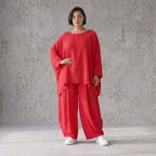 Fuchsia Oversize Shirt im Lagenlook locker ausgefallen zeitlos luftig leicht Sommerstyle