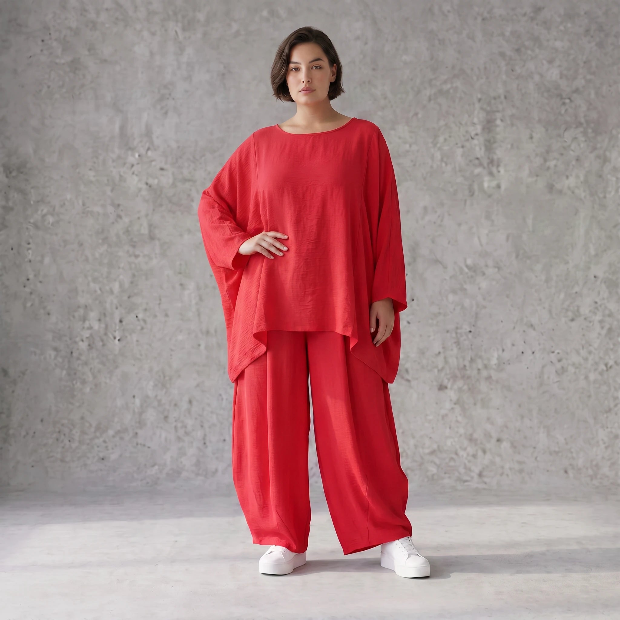 Fuchsia Oversize Shirt im Lagenlook locker ausgefallen zeitlos luftig leicht Sommerstyle