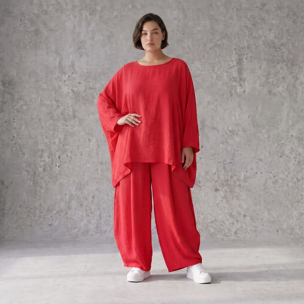 Fuchsia Oversize Shirt im Lagenlook locker ausgefallen zeitlos luftig leicht Sommerstyle