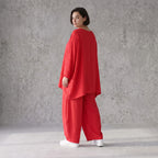 Fuchsia Oversize Shirt im Lagenlook locker ausgefallen zeitlos luftig leicht Sommerstyle