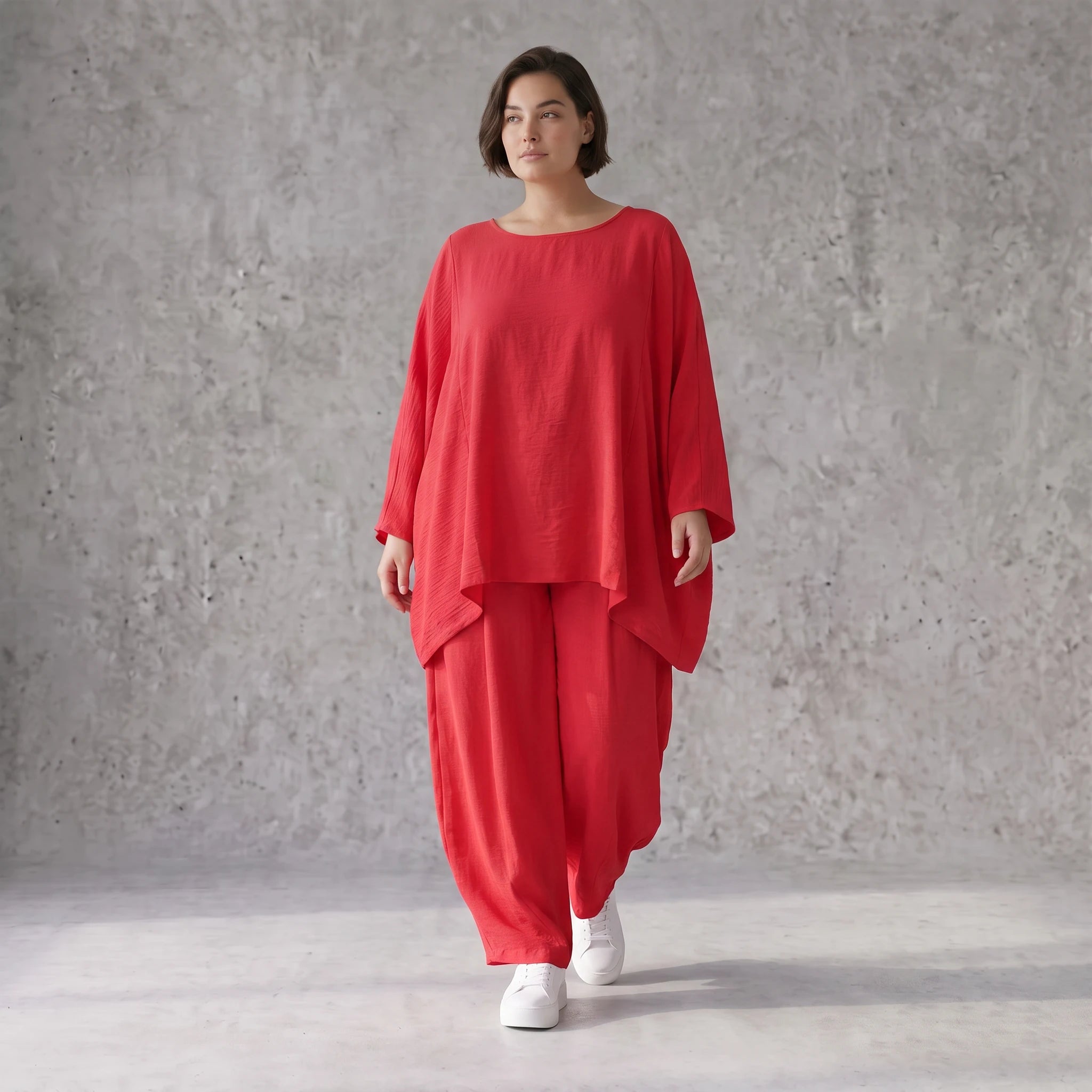 Fuchsia Oversize Shirt im Lagenlook locker ausgefallen zeitlos luftig leicht Sommerstyle