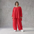 Fuchsia Oversize Shirt im Lagenlook locker ausgefallen zeitlos luftig leicht Sommerstyle