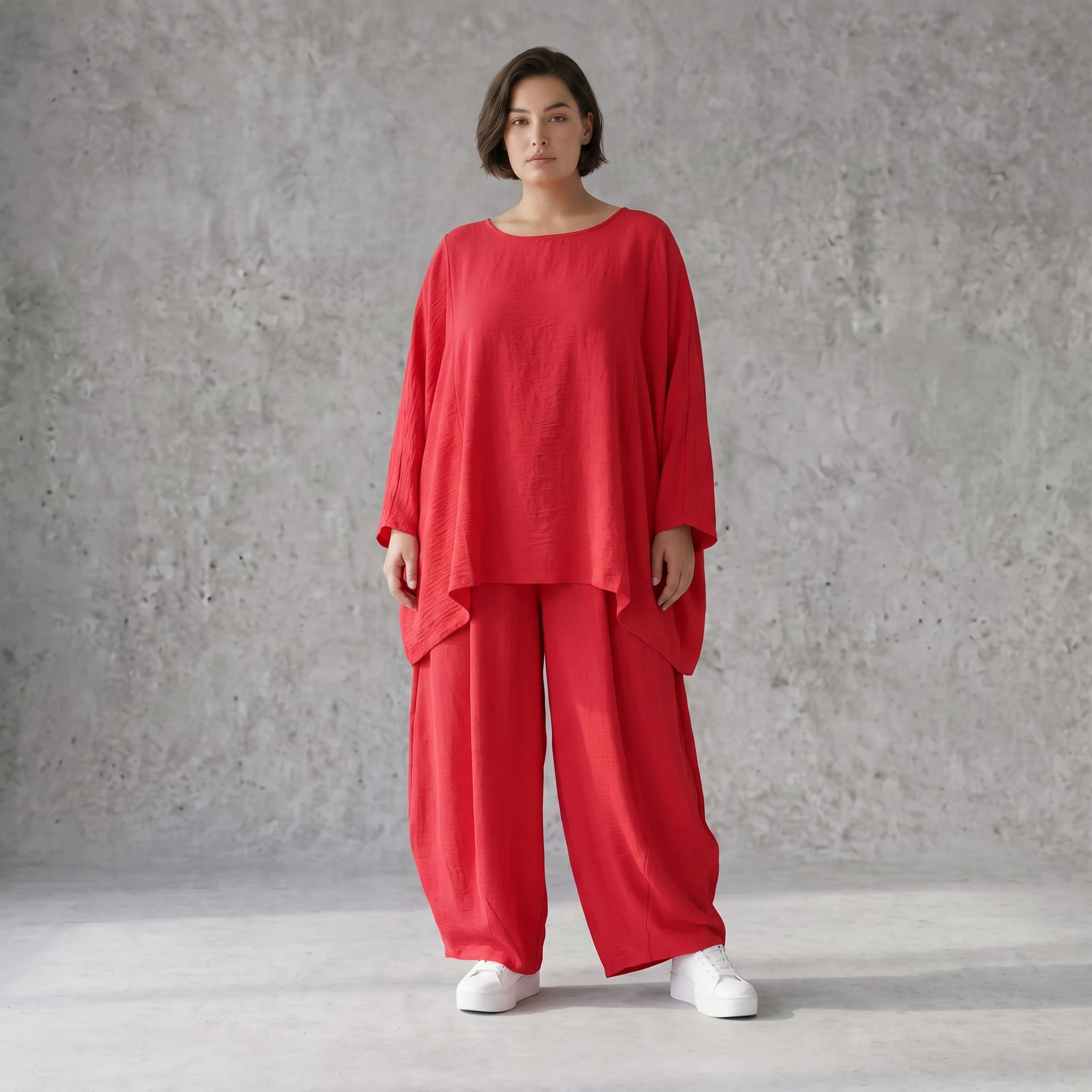 Fuchsia Oversize Shirt im Lagenlook locker ausgefallen zeitlos luftig leicht Sommerstyle