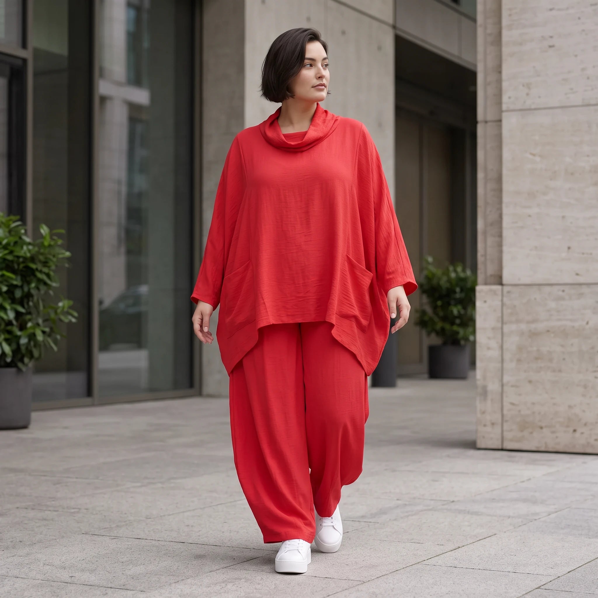 Fuchsia Oversize Shirt im Lagenlook locker ausgefallen zeitlos luftig leicht Sommerstyle