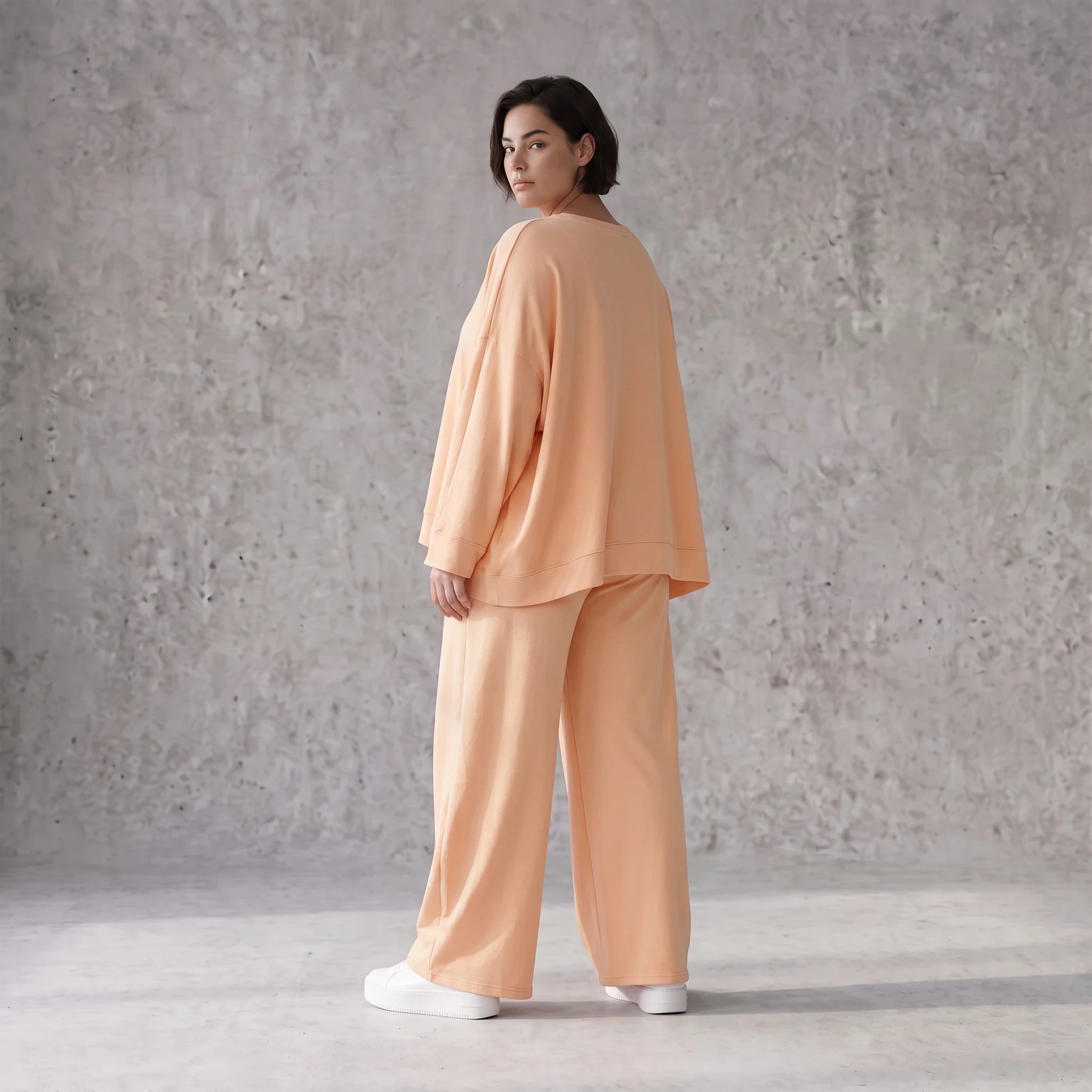 Leichte Oversize Ballonhose in Mauve mit Lagenlook Flair leger zeitlos modern soft look