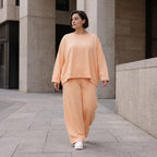 Leichte Oversize Ballonhose in Mauve mit Lagenlook Flair leger zeitlos modern soft look
