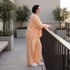 Leichte Oversize Ballonhose in Mauve mit Lagenlook Flair leger zeitlos modern soft look
