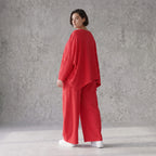 Fuchsia Ballonhose in Leinenoptik Oversize Lagenlook leger ausgefallen zeitlos mit Look