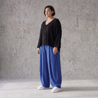 Royalblau Ballonhose im Lagenlook Oversize leger zeitlos edel aus Leinenmix luftig bequem