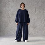 Marine Ballonhose im Lagenlook mit weitem Bein luftig leger und zeitlos chic Oversize