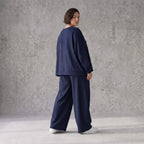 Marine Ballonhose im Lagenlook mit weitem Bein luftig leger und zeitlos chic Oversize