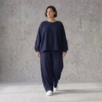 Marine Ballonhose im Lagenlook mit weitem Bein luftig leger und zeitlos chic Oversize