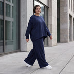 Marine Ballonhose im Lagenlook mit weitem Bein luftig leger und zeitlos chic Oversize