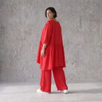 Fuchsia Kleid A-Linie leger Oversize Silhouette in Leinenoptik luftig zeitlos modern neu