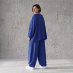 Royalblau Leinenueberwurf Oversize Lagenlook leger ausgefallen zeitlos luftig leicht