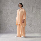 Locker fallendes Mauve Leinen Shirt im Lagenlook A-Linie Oversize sehr zeitlos leger chic