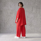 Fuchsia Lagenlook Shirt in A-Linie mit Biesen luftig leicht Oversize fliessend sommerlich