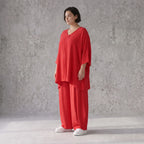 Fuchsia Lagenlook Shirt in A-Linie mit Biesen luftig leicht Oversize fliessend sommerlich