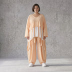 Lagenlook Oversize Überwurf in Mauve leger zeitlos mit Fransen leicht fliessend sommer