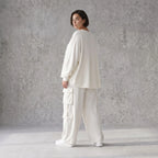 Creme Ballonhose Oversize Lagenlook leger ausgefallen luftig mit Leinenfeel zeitlos weich