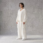 Creme Ballonhose Oversize Lagenlook leger ausgefallen luftig mit Leinenfeel zeitlos weich