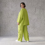 Apfelgrün Ballonhose im Lagenlook Oversize leger ausgefallen luftig zeitlos sommerlich