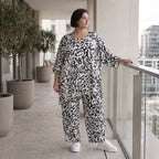 Fliessendes Viskose Shirt im Lagenlook Weiß Schwarz mit legerem Oversize A-Linie zeitlos