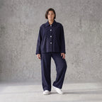 Bengaline Karottenhose in Marine mit Stretch elastischem Bund und Reißverschlusstaschen