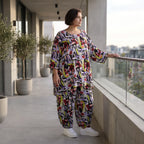 Fliessendes Viskoseshirt im Lagenlook Oversize leger in Schwarz Oliv Lila zeitlos modern