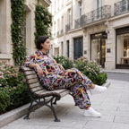 Fliessende Ballonhose Oversize Lagenlook in Schwarz Oliv Lila leger zeitlos soft fallend